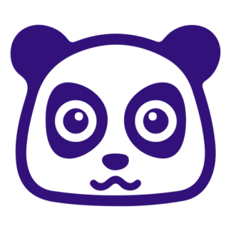 Adorable Cute Panda Decal (Purple)